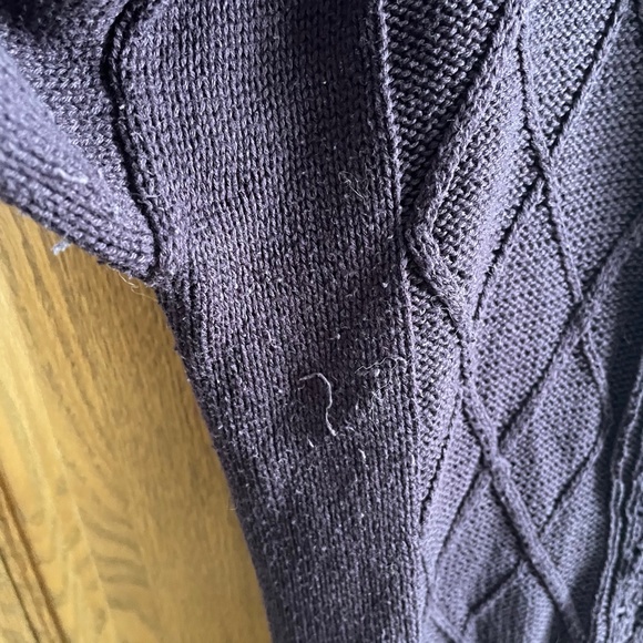 The Limited Plum Purple Chunky Knit V Neck Sweater - Picture 4 of 9